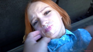 Fucked a tied up girl in trunk in woods and cum in her mouth