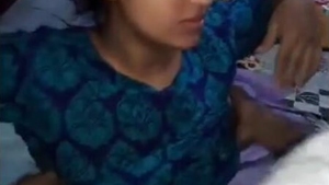 A married woman performs a messy oral sex act