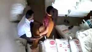 South Asian wife cheats on her husband with her coworker, engaging in oral and vaginal sex in the office