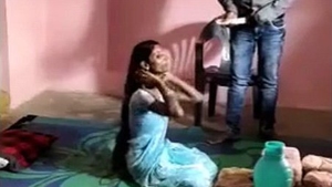 Arousing floor play leads to passionate lovemaking between bhabhi and her partner