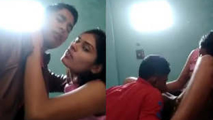 Boyfriend and girlfriend record passionate encounter