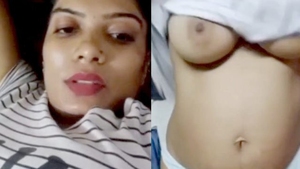 Bhabi Kusum proudly shows off her naturally large breasts