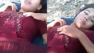 Indian lover gets down and dirty outdoors