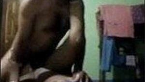 A naughty Indian couple engages in intimate acts at midnight