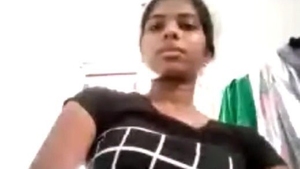 African American girl on video call