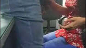 Performing oral sex in the workplace