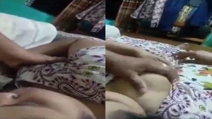Husband enjoys rubbing his chest in private