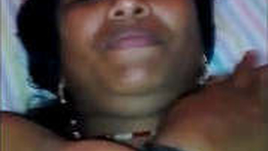 Tamil auntie strips naked and teases in night video