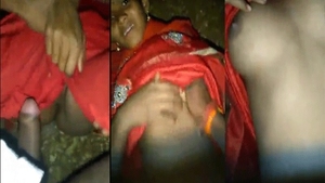 Desi teen slut meets customer for sex in the forest at night