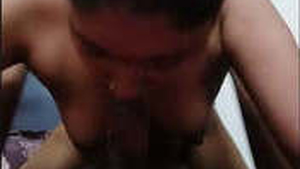 Indian wife gives her lover a sensual oral pleasure