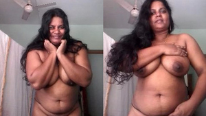 Indian wife reveals her large breasts and intimate area to her partner