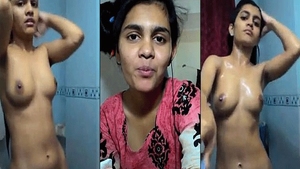 Bare Indian woman in a video chat