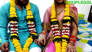 Indian newlywed couple's free amateur porn video with music