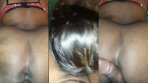 Wife pleasured by husband's oral skills