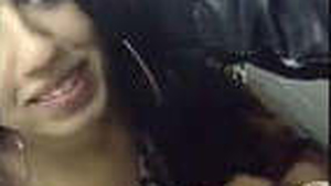 A public toilet scene with a naughty Indian girl sucking cock