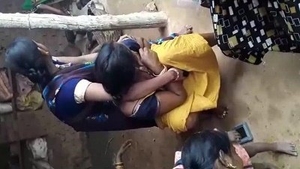 Elderly village lady's nude gathering turns into mischievous amusement