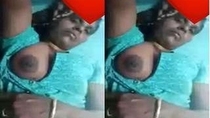Older aunt flaunts her large breasts during video chat