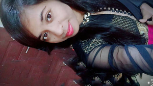Indian girl and her cousin brother in a combined video collection