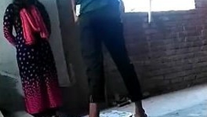 Desi teen's first time with a collager outdoors
