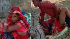 Desi aunty gets caught having sex in the village