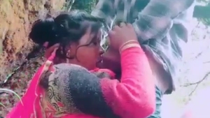 Indian wife gets fucked in the village outdoor