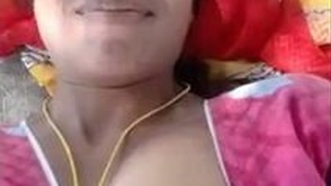Telugu bhabhi flaunts her tits and pussy in a village setting