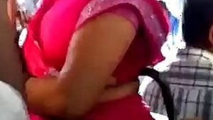 Arousing married woman fondled in embrace