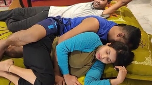 Arousing Bengali threesome with a couple engaging in intense sexual activities