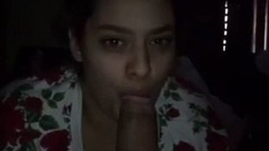 Pakistani wife from Islamabad gives a blowjob