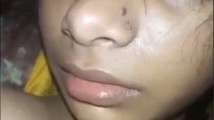 Girl wakes up and has sex at night