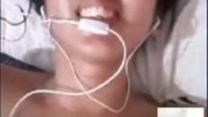 Cute desi girl in video call with lover