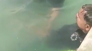 Pleasure in the water: A sensual pool handjob