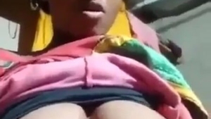 Hairy pussy gets fingered by a busty girl