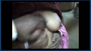 Indian auntie's breasts and vagina stimulated by lover
