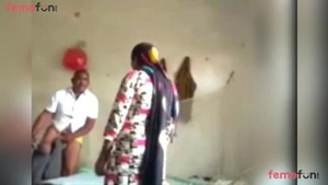 Desi lover pounds a woman on the bed in missionary position