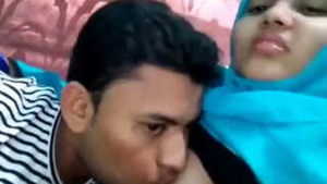 Faheema's boobs get sucked by her boyfriend in a lucknow video
