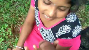 Telugu babe gives a POV blowjob in the great outdoors