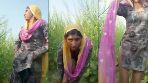 Indian girl engages in outdoor sex