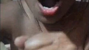 Sensual video chat between a man and an attractive woman from India