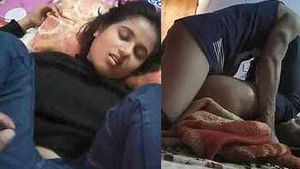 Mumbai couple has passionate sex in the bedroom with nice moaning