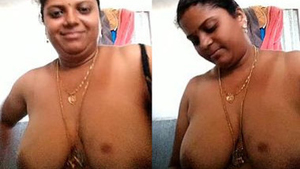 Desi wife gets naughty and flaunts her big boobs in a steamy video
