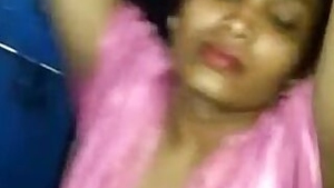 Desi mom with her sexy hot body with her pink robe dances so ineptly
