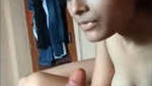 Cute Indian girl gives a blowjob in a video