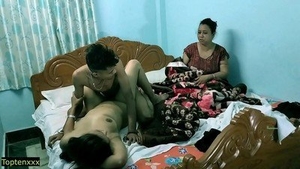 Mother discovers her son's secret with an attractive Indian woman