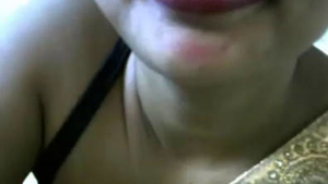 Indian university student with her breasts