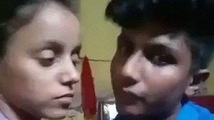 Indian couple indulges in passionate kissing and caressing