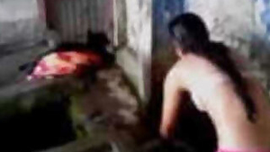 Woman with a hot body prepares for hardcore sex