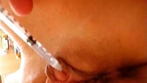 German amateur slave in needle pain