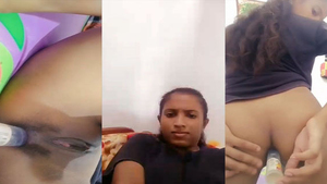Tamil village girl pleasures herself with her fingers