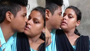 Indian couple shares a passionate kiss in a steamy video